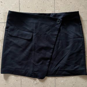 h&m divided black wrap skirt